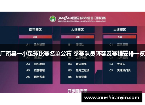 广南县一小足球比赛名单公布 参赛队员阵容及赛程安排一览